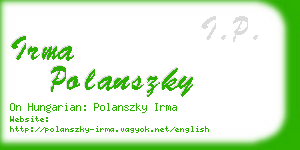 irma polanszky business card